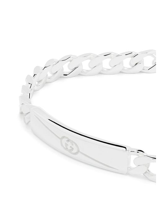 Gucci White Interlocking G Bracelet for men