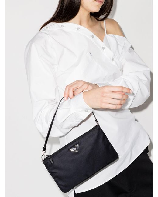 Prada White Re-nylon Shoulder Bag