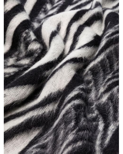 Saint Laurent Black And White Jungle Knit Cardigan - Men's - Polyamide/polyurethane/mohair/wool for men