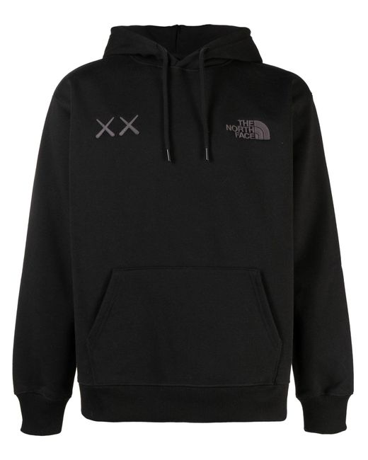 The North Face Black X Kaws Logo Embroidered Hoodie - Men's - Cotton/polyester for men