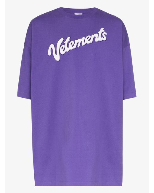 Vetements Purple Milka Logo Short Sleeve T-shirt for men