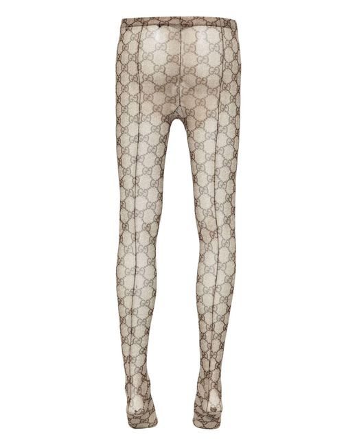 Gucci Brown GG Patterned Tights