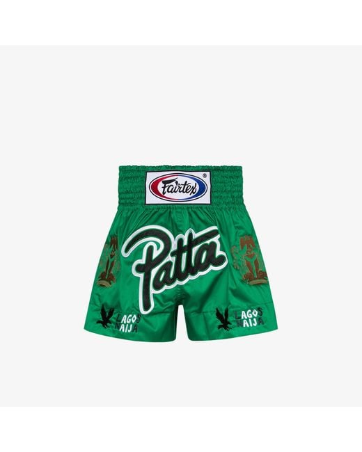 PATTA Green X Homecoming Muay Thai Shorts for men