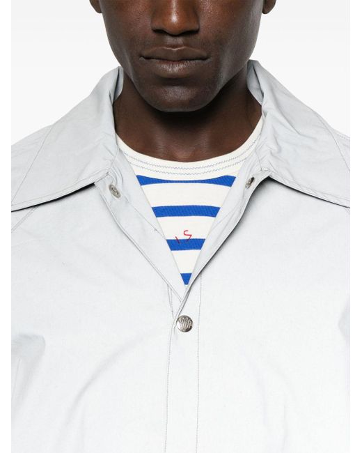 Bode White Reflective Raincoat for men