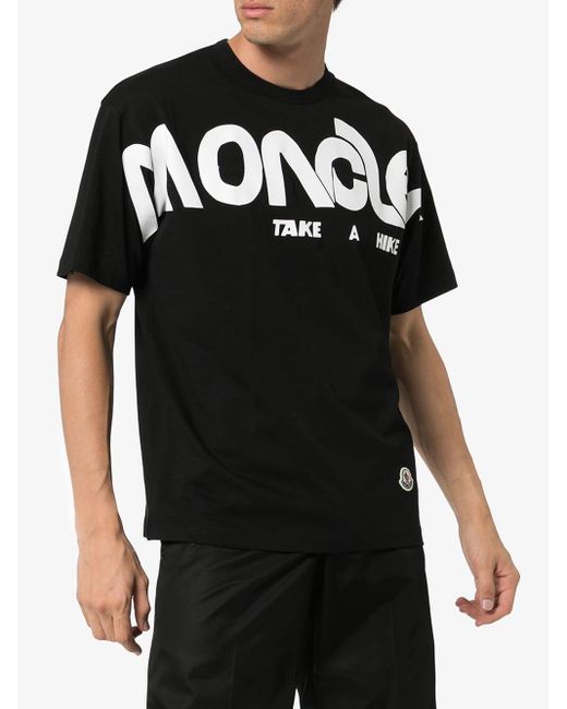 Moncler Genius Black Take A Hike Logo T-shirt for Men | Lyst