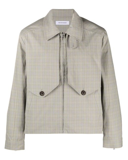 Kiko Kostadinov Murad Checked Zip-up Blouson Jacket - Men's -  Polyester/spandex/elastane/cotton in Gray for Men | Lyst