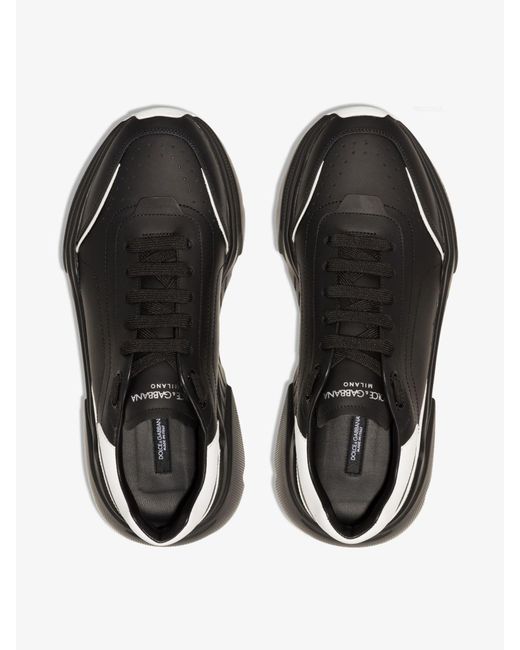 Dolce & Gabbana Black Daymaster Leather Sneakers for men