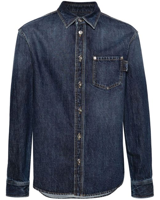 Bottega Veneta Blue Long-sleeve Denim Shirt - Men's - Cotton for men