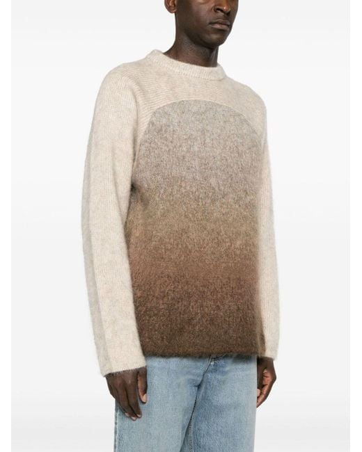 ERL Natural Neutral Gradient Rainbow Sweater for men