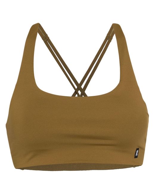 On Shoes Brown Movement Criss-cross Sports Bra