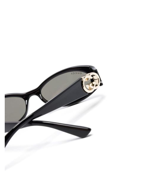 Gucci Black Oval-Frame Sunglasses