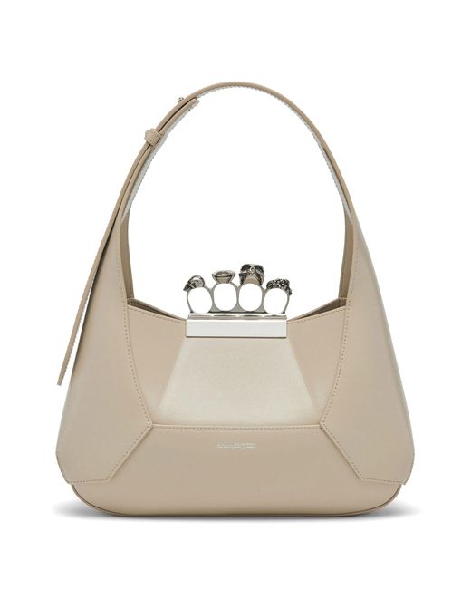 Alexander McQueen Natural Neutral The Jewelled Tote Bag