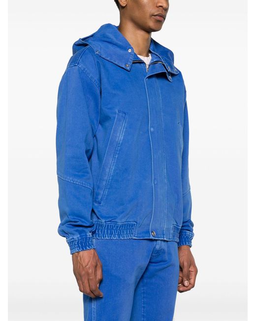 RANRA Blue Myrkur Twill Hooded Jacket for men