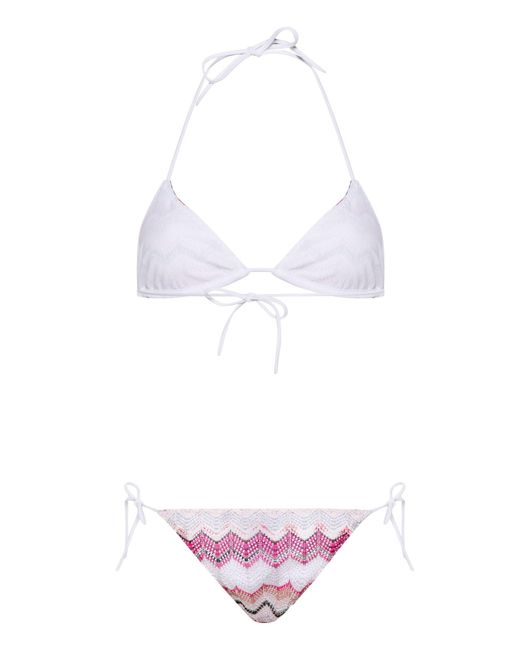 Missoni Pink Triangle Bikini Set