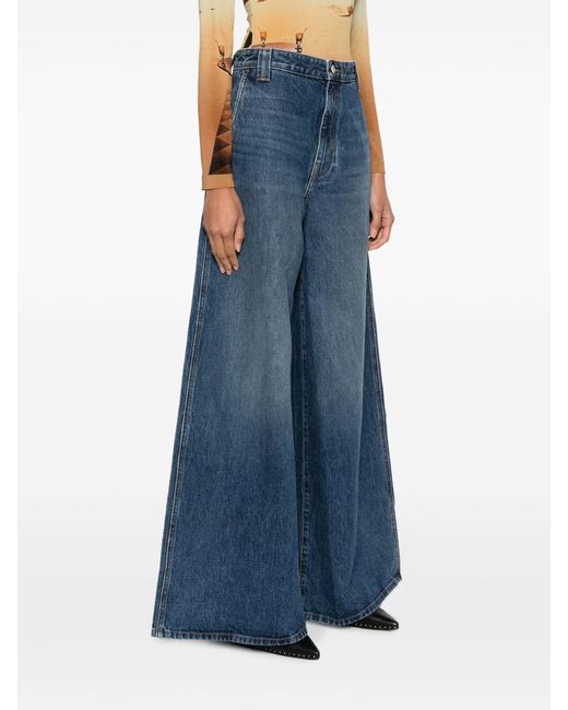 Khaite Blue The Jacob Wide-leg Jeans - Women's - Cotton