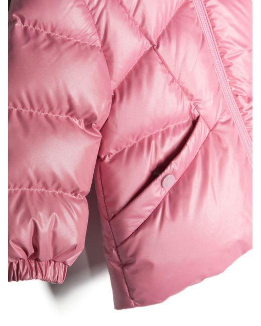 Moncler Pink Seine Hooded Puffer Jacket