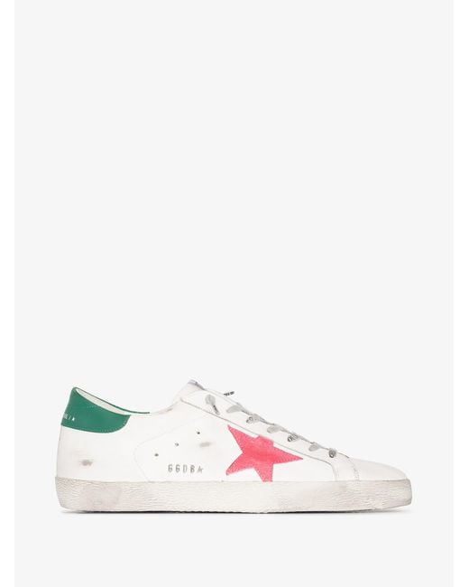 Golden Goose Super-star Low Top Leather Sneakers in White for Men | Lyst