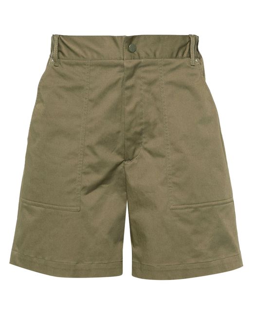 Moncler Green Logo-patch Bermuda Shorts for men