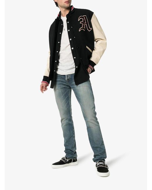 Amiri Embellished Leather-trimmed Suede 