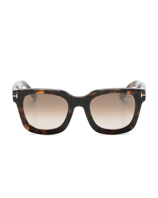 Tom Ford Brown Square-frame Sunglasses - Women's - Acetate