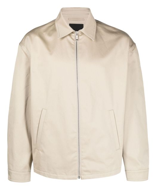 Prada Natural Beige Zip-up Shirt Jacket - Men's - Cotton for men