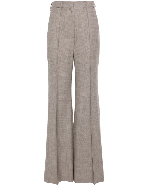 Racil Gray Steve Houndstooth-pattern Wool Trousers