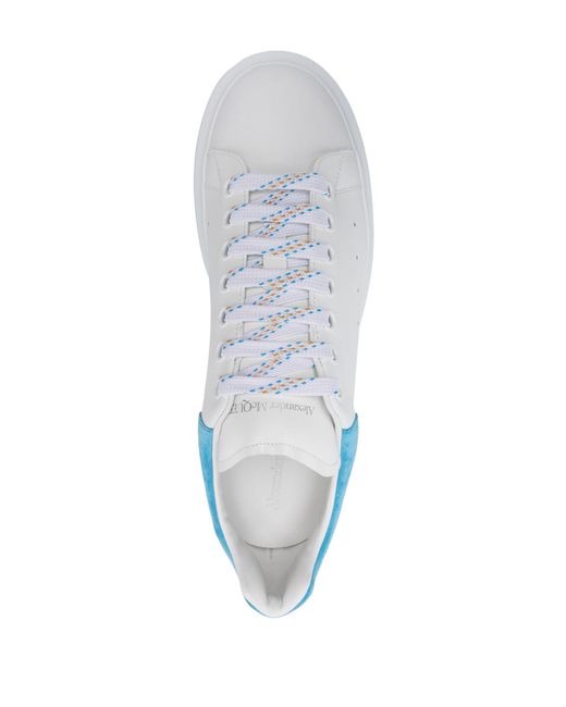 Alexander McQueen White And Blue Oversized Sneakers - Men's - Calf Leather/rubber for men
