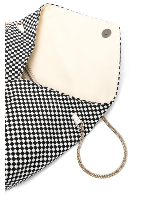 Dries Van Noten Gray And White Checkered Clutch Bag