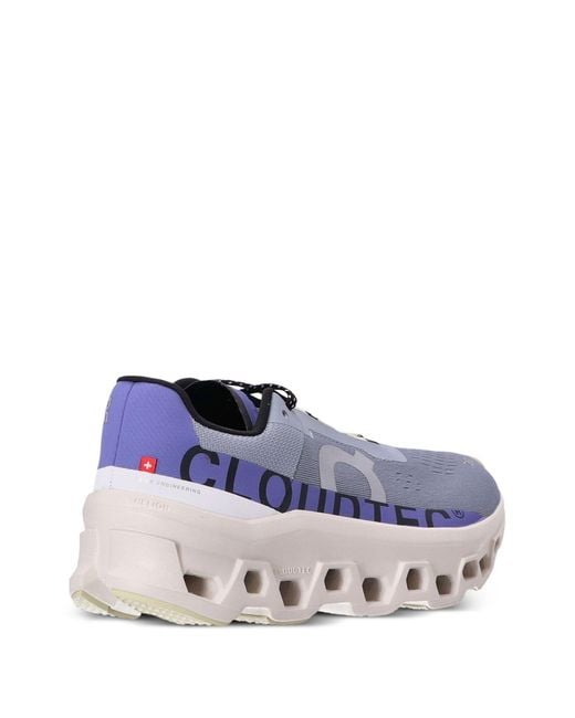 On Shoes Blue Purple Cloudmonster Low-top Sneakers - Women's - Recycled Polyester/recycled Polyurethane