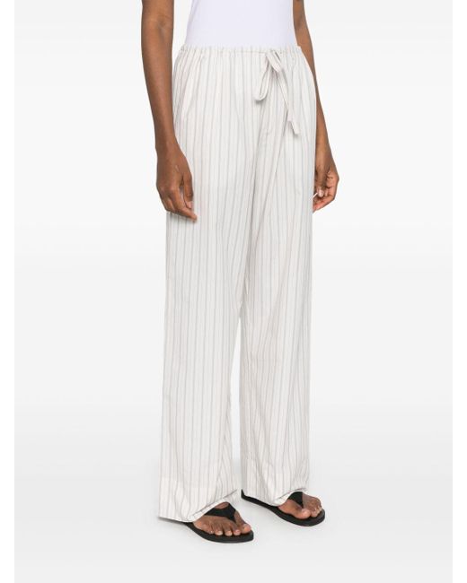 The Row White Hypnosta Pant In Cotton