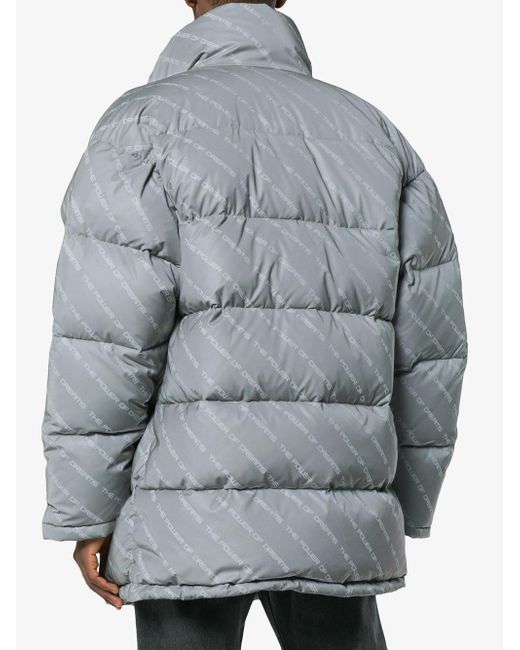 Balenciaga Power Of Dreams Reflective Feather Down Puffer Jacket in Gray  for Men | Lyst