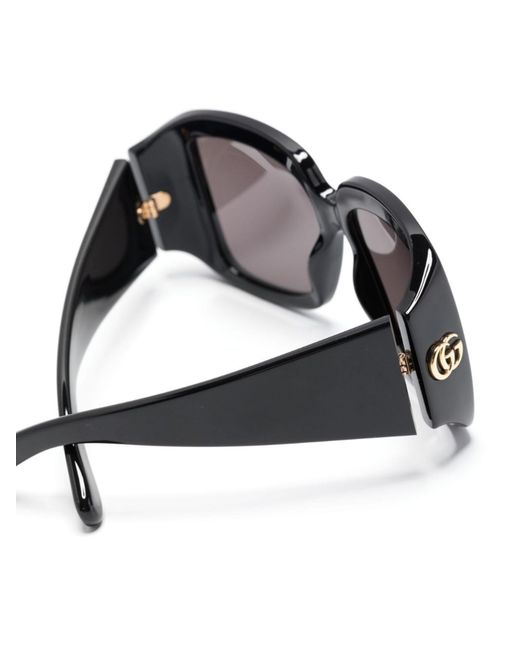 Gucci Gray GG Oversize-frame Sunglasses