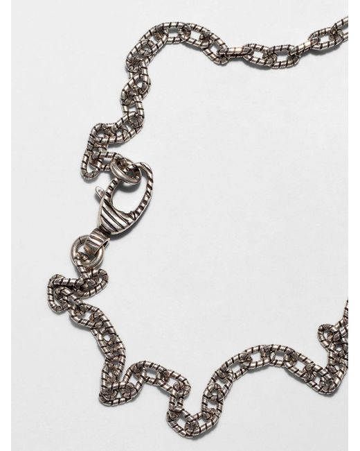 Gucci Natural Sterling Silver Interlocking G Pendant Necklace for men