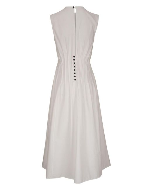 Khaite White Wes Cotton Midi Dress - Women's - Cotton