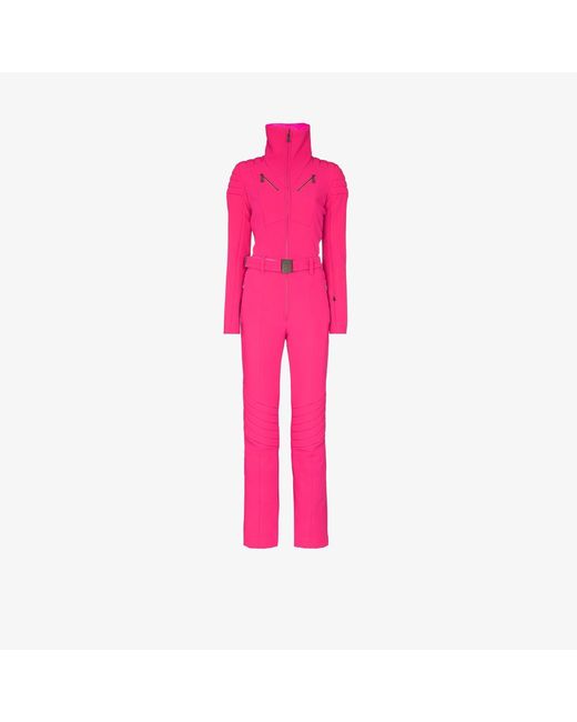 Bogner Fleece Pink Malisha Belted Ski Suit | Lyst