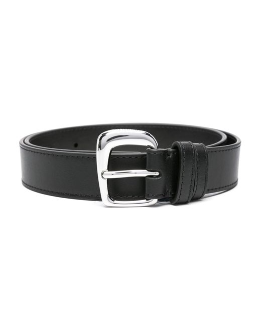 Jacquemus Black La Ceinture Ovalo Leather Belt