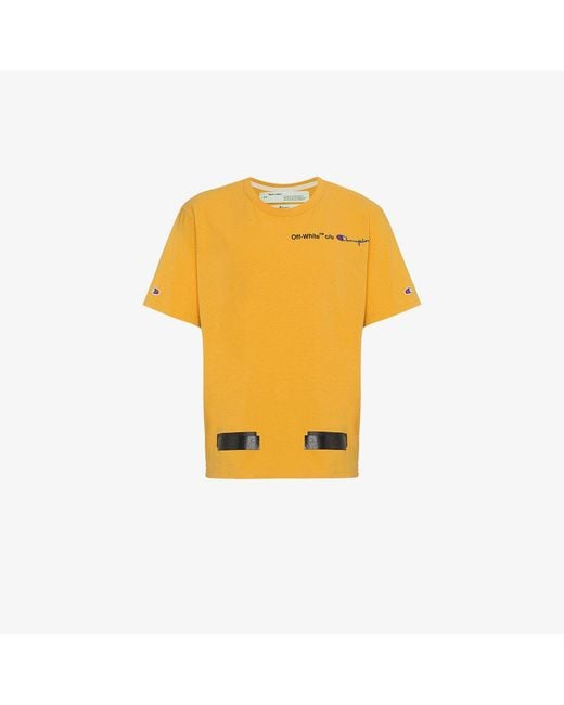 Off-White c/o Virgil Abloh X Champion Yellow T-shirt for men