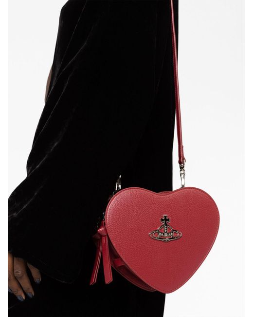 Vivienne Westwood Belle Heart Frame Cotton-blend Purse in Red