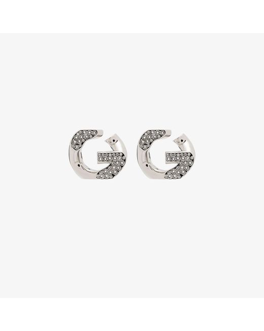 Givenchy Metallic G Chain Crystal-embellished Stud Earrings