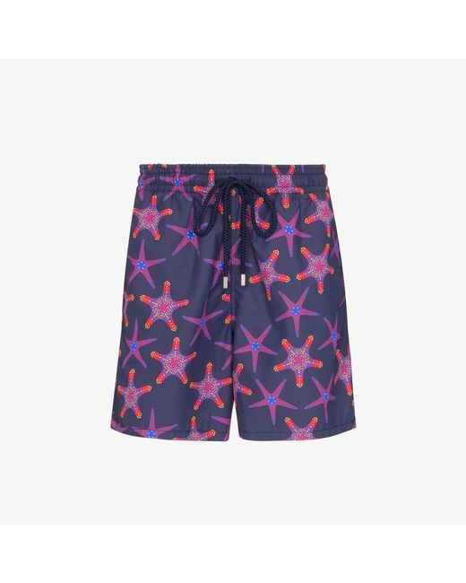 Vilebrequin Blue Moorea Starfish Print Swim Shorts for men