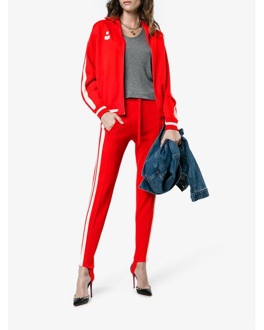 Etoile Isabel Marant Darcy Track Jacket in Red Lyst