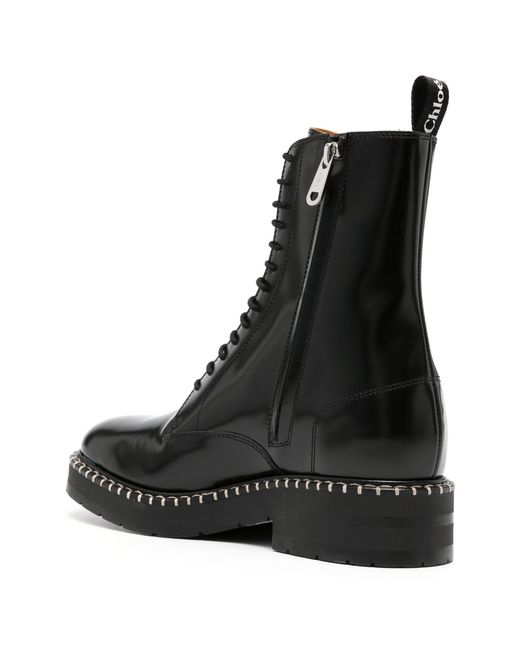 Chloé Black Noua Leather Ankle Boot