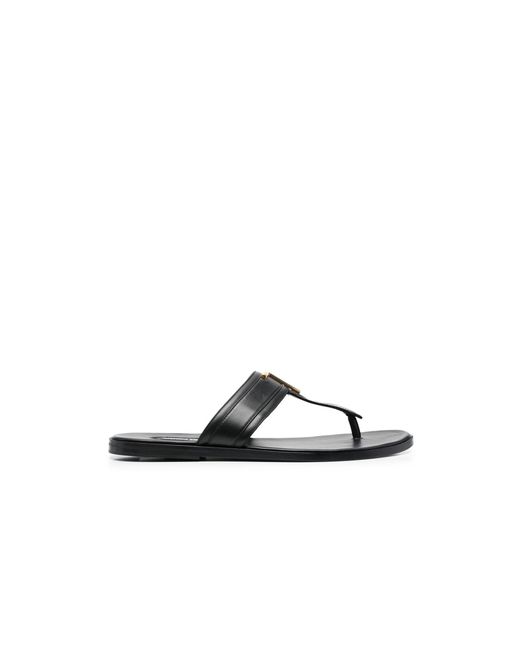 Tom Ford Black Brighton Logo Leather Sandals For Men Lyst Uk