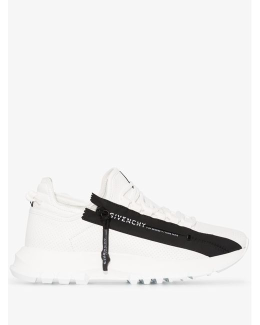 Givenchy White Spectre Zip-up Leather Sneakers | Lyst Australia