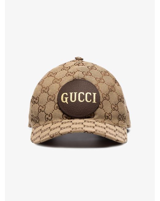 Gucci Red Men's Zeno Leather-patch GG Canvas Baseball Cap for men