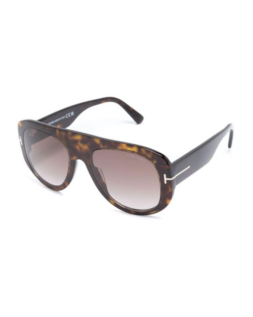 Tom Ford Brown Cecil Tortoiseshell D-frame Sunglasses