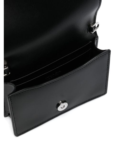 Prada Black Triangle Logo Leather Wallet