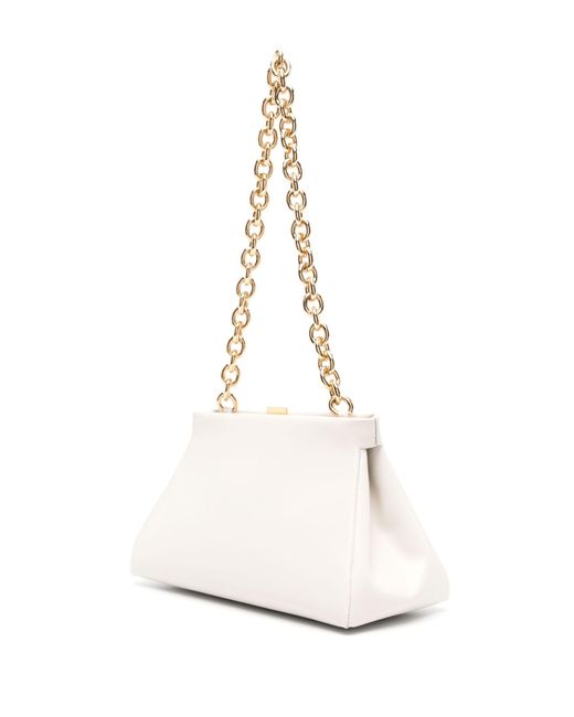 DeMellier Cannes Leather Shoulder Bag in White | Lyst