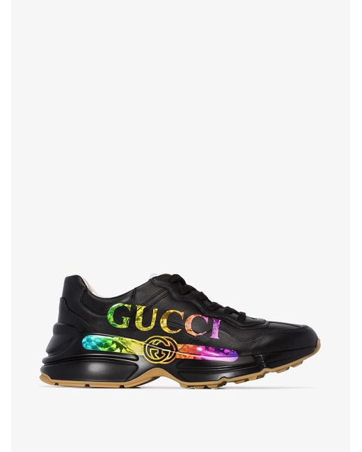 Gucci Multicolor Rhyton Logo-print Leather Trainers