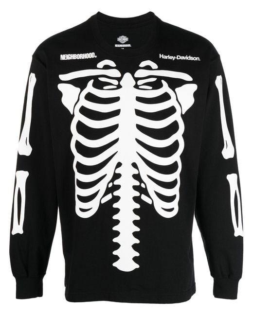 Neighborhood Black X Harley Davidson Long-sleeve T-shirt for men